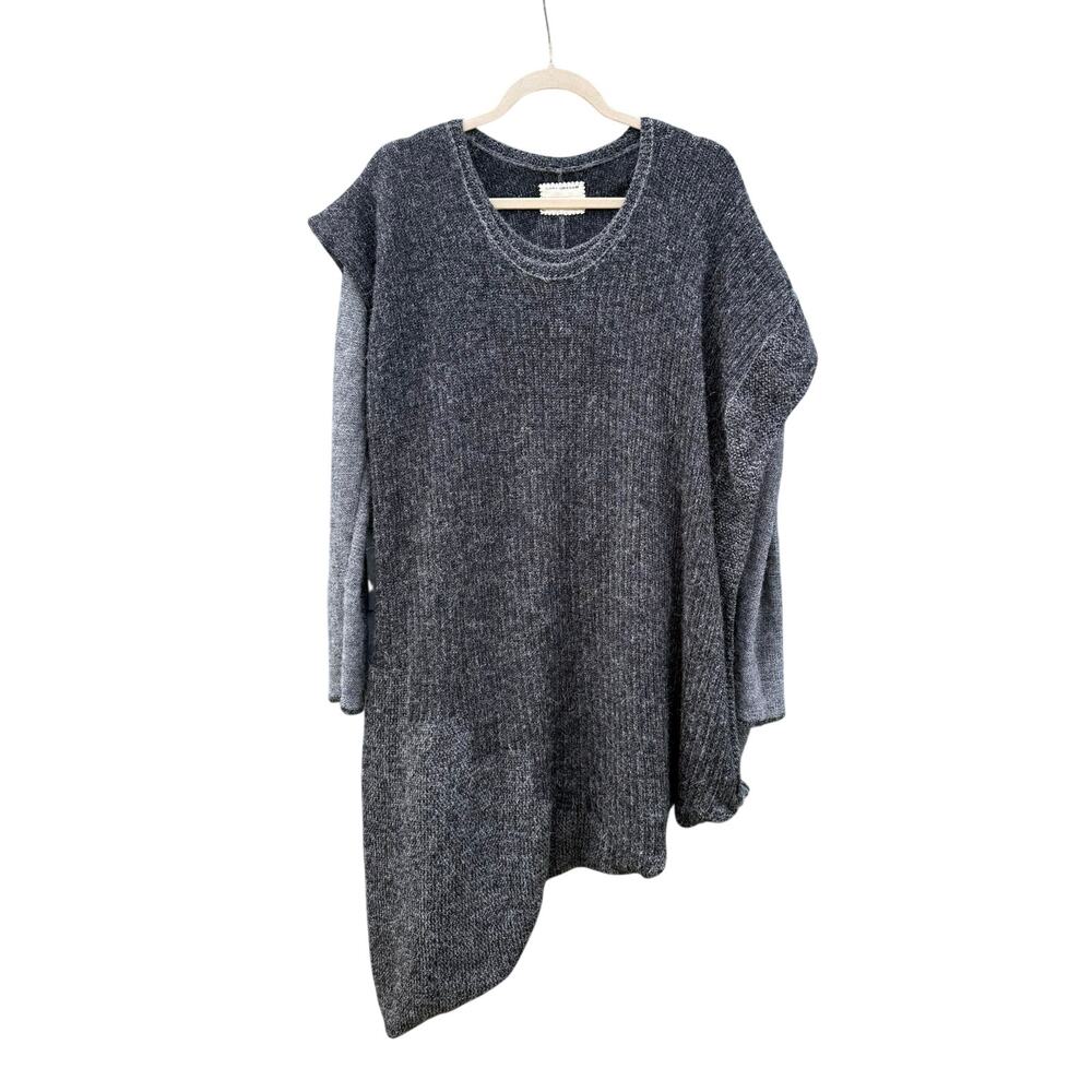 GARY GRAHAM Gray Alpaca Layered Sweater Tunic One Size OS